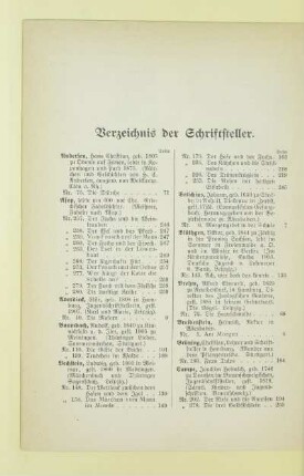 Verzeichnis der Schriftsteller