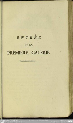 Entrée De La Premiere Galerie