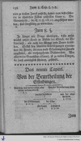 Das neunte Capitel.