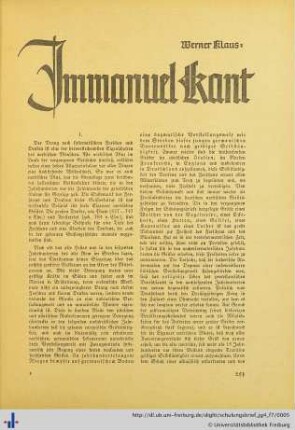 Immanuel Kant - Ein Freiheitsheld des Geistes.