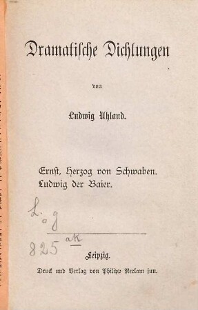 Dramatische Dichtungen