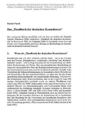 Das "Handbuch der deutschen Konnektoren"