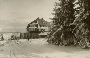 Altenberg-Zinnwald-Georgenfeld. Blick zum Lugsteinhof bei Georgenfeld
