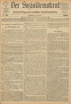 No 50. Donnerstag, 10. Dezember 1885.