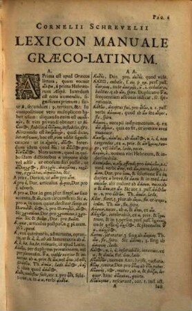 Lexicon manuale graeco-latinum et latino-graecum ...