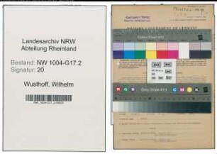 Entnazifizierung Wilhelm Wusthoff , geb. 28.10.1882 (Masch.Meister)