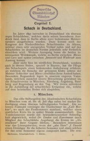 Schachjahrbuch. 1897 (1898) = Bd. 7