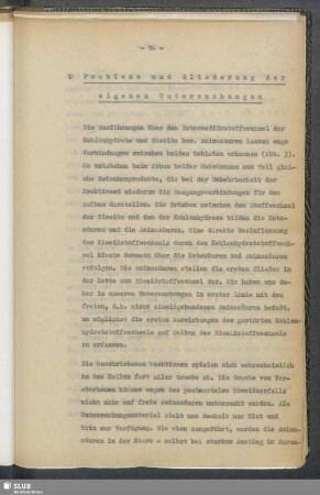 D. Probleme und Gliederung der eigenen Untersuchungen