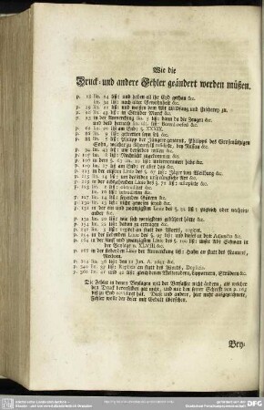 Wie die Druck- und andere Fehler geändert werden müßen