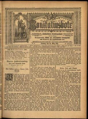Erste Ausgabe vom Sonntag, den 26. März 1911.