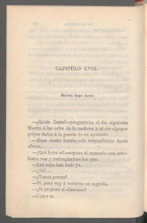 Capítulo [XIII.] - Martin llega tarde.