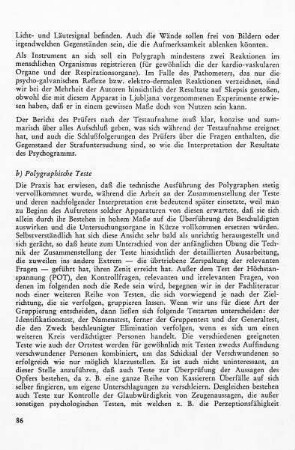 b) Polygraphische Teste