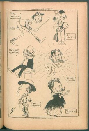 Teatralidades políticas - [Caricatura] : Los grandes éxitos del género chico