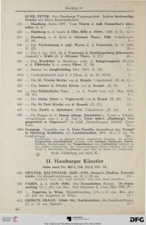 II. Hamburger Künstler (Nr. 449-462)