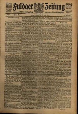 Erste Ausgabe vom Freitag, den 17. Juni 1910.
