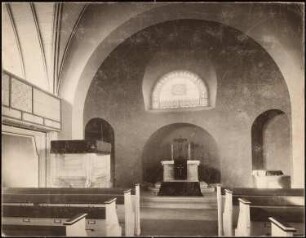 Evangelische Kirche, Maltsch: Innenraum nach Osten