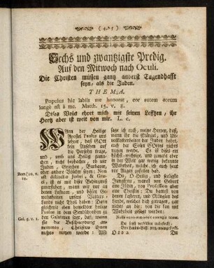 475-492, Sechs und zwantzigste Predig.
