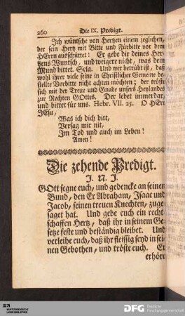 Die zehende Predigt.