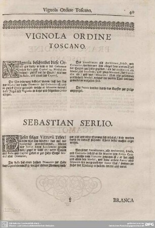 Vignola Ordine Toscano.