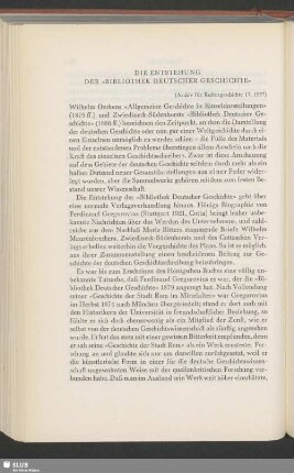 Die Entstehung Der «Bibliothek Deutscher Geschichte»