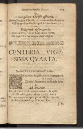 Centuria Vigesima Quarta.