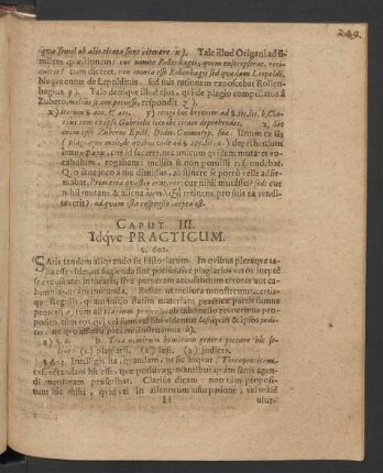 Caput III. Idque Practicum