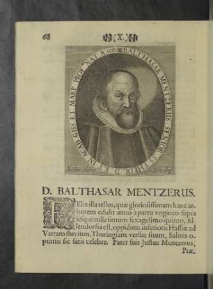 D. Balthasar Mentzerus.