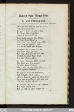 Sagen vom Regenstein.