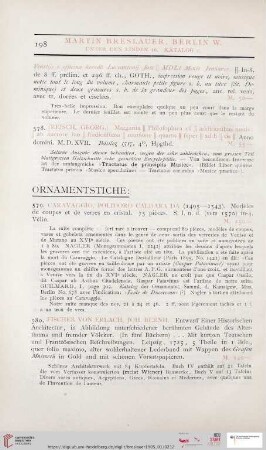 Ornamentstiche (Nr. 579 - 588)