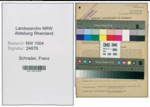 Entnazifizierung Franz Schrader , geb. 20.09.1874 ()
