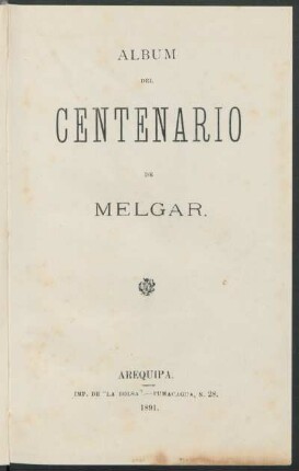 Álbum del centenario de Melgar