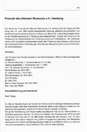 Vorstand und Mitglieder