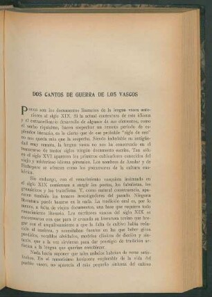 Dos cantos de guerra de los vascos