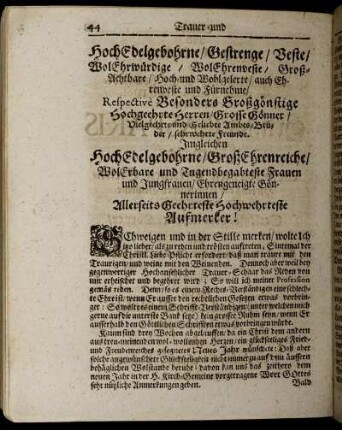 Trauer- und Dank-Rede/ Als des Weyland WolEhrwürdigen/Groß-Achtbarn und Wolgelehrten Hrn.M.Casparis Remers/ Wolverdienten ...