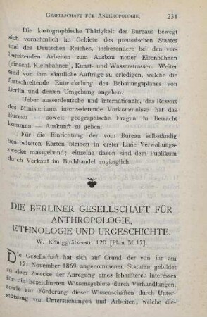 Die Berliner Gesellschaft für Anthropologie, Ethnologie und Urgeschichte