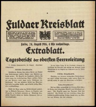 Ausgabe vom Donnerstag, den 24. August 1916.