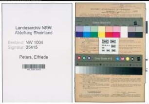 Entnazifizierung Elfriede Peters , geb. 24.06.1910 (Stenotypistin)