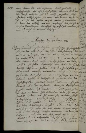 Freytag d 22 Juny. 1731