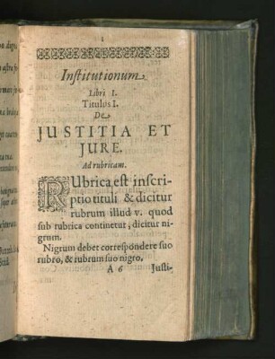 Institutionum Libri I. [ Tit. I. - VI.]