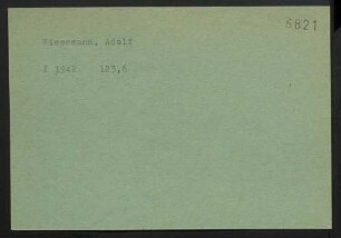 Wiesemann, Adolf