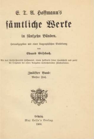 Bd. 12: Meister Floh