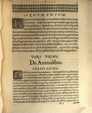Disputatio Philosophica De Animalibus