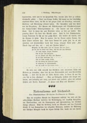 Rationalismus und Kirchenlied