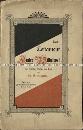 Abhandlung über Leben und Taten Kaiser Wilhelms I.