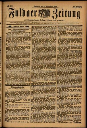 Zweite Ausgabe vom Samstag, den 05. September 1896.