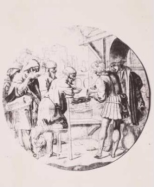 Speisung von Bettlern und Krüppeln
