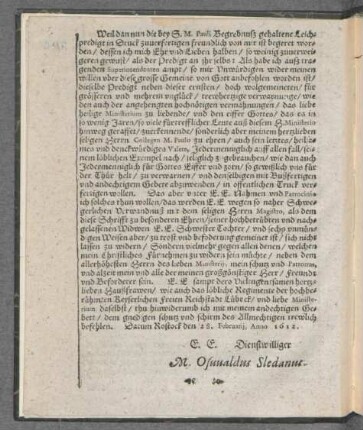 Textus 2. Corinth: 12. ... Einfeltige Erklerung dieses Tröstlichen Spruchs