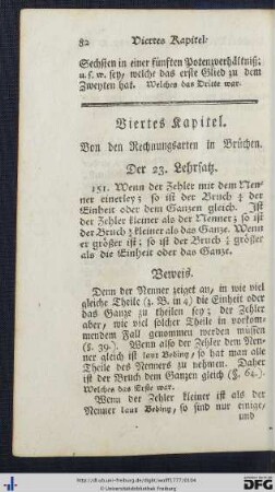 Von den Rechnungsarten in Brüchen.