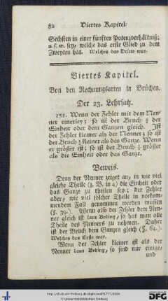 Von den Rechnungsarten in Brüchen.