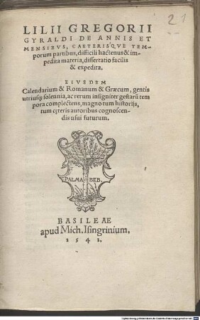 De annis et mensibus caeterisque temporum partibus ... dissertatio